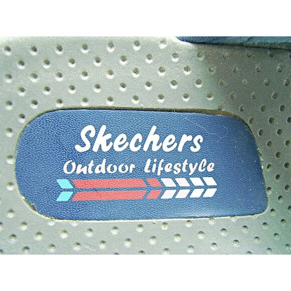 Skechers Womens Navy Blue Reggae Zig Swag Multicolor Strap Flip Flop Sandal Sz 7 - Picture 9 of 11